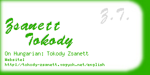 zsanett tokody business card